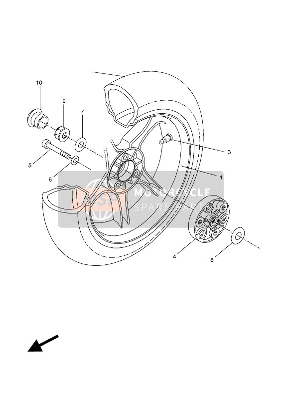 3C6F53380000, Gussfelge, Hinten, Yamaha, 0